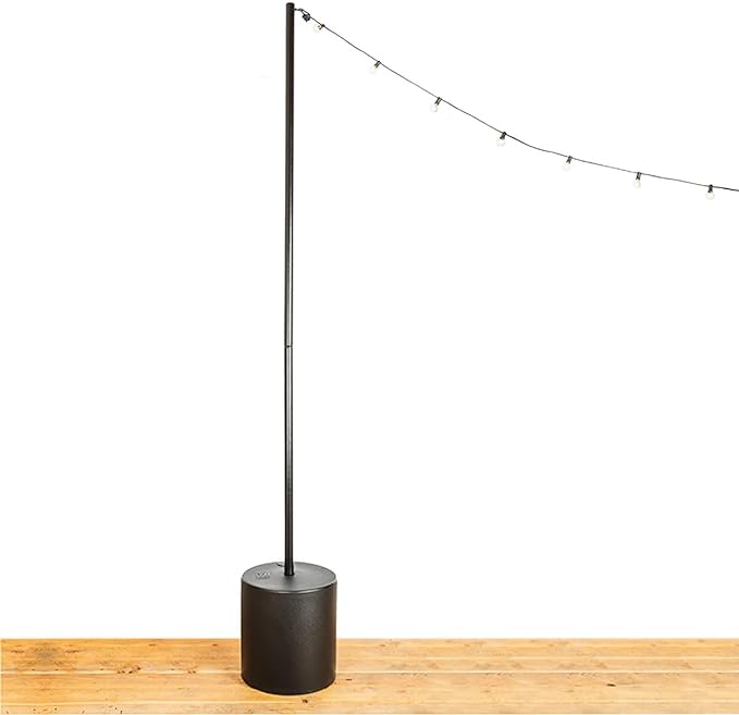 Portable String Light Pole w/Base